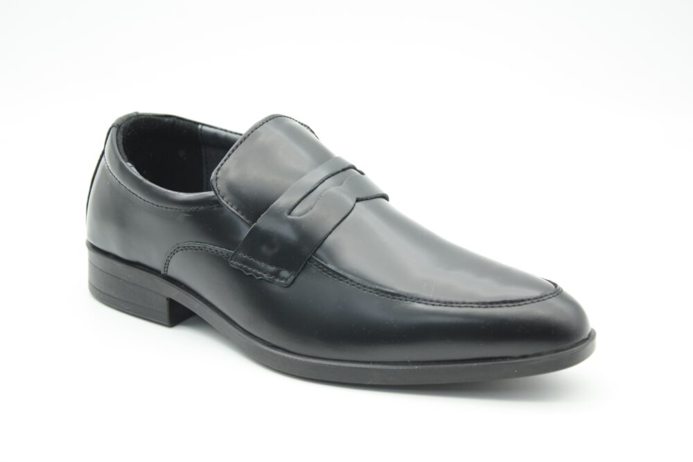נעלי נוחות אלגנטיות לנוער מעור בצבע שחור מבריק    דגם 669-337